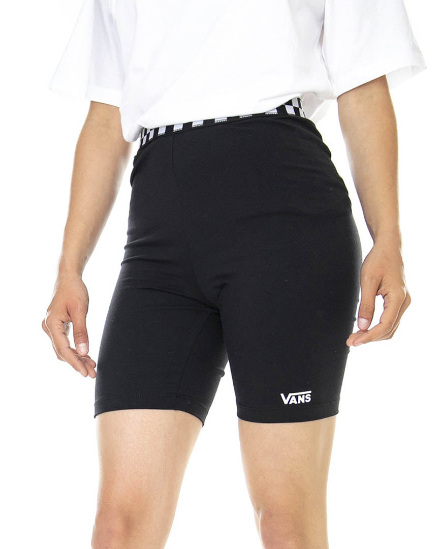 Wms Checkerboard Legging Shorts - Black