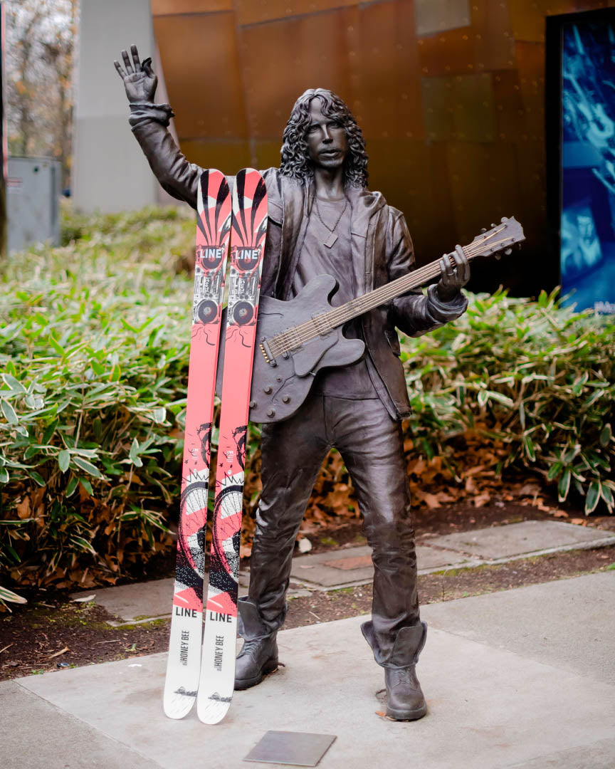 Line Honey Bee Skis 2023 lifestyle shot