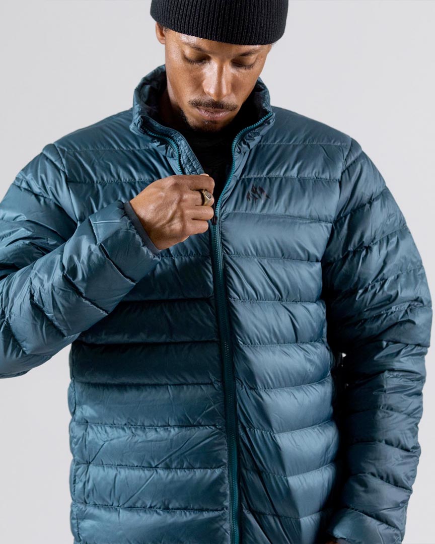 Hoodie Reup Down Puffy Jacket - Pine Green