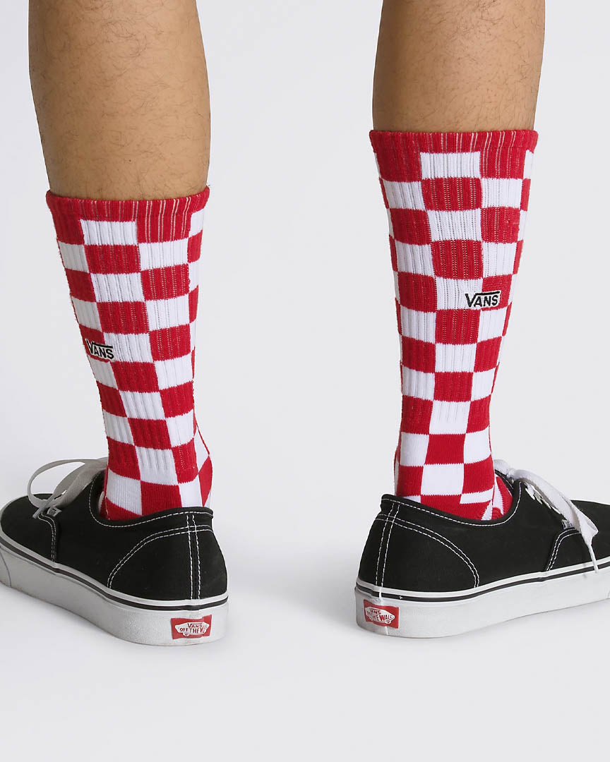 Checkerboard Crew Ii Socks (1pk) - Red/White
