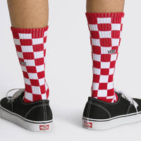 Checkerboard Crew Ii Socks (1pk) - Red/White