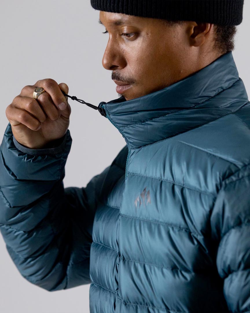 Hoodie Reup Down Puffy Jacket - Pine Green