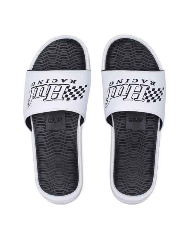 Huf Slide Sandals - White - Boutique Adrenaline