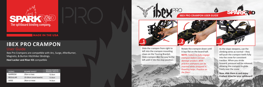 Ibex Crampons Pro - Black/Lime - Boutique Adrenaline