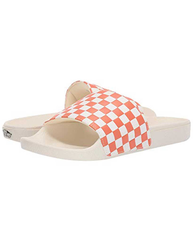 Womens Slide-On Sandals - Checkerboard