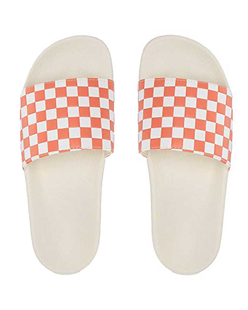 Womens Slide-On Sandals - Checkerboard