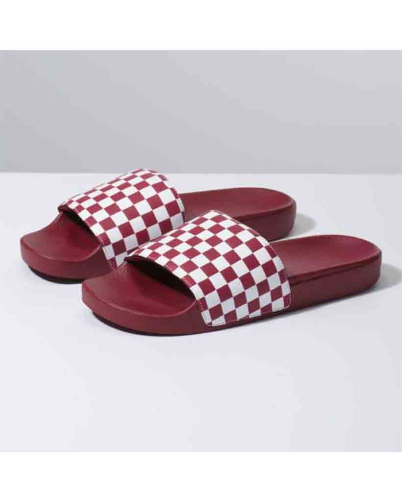 Slide-On Sandals - Check Ramba Red