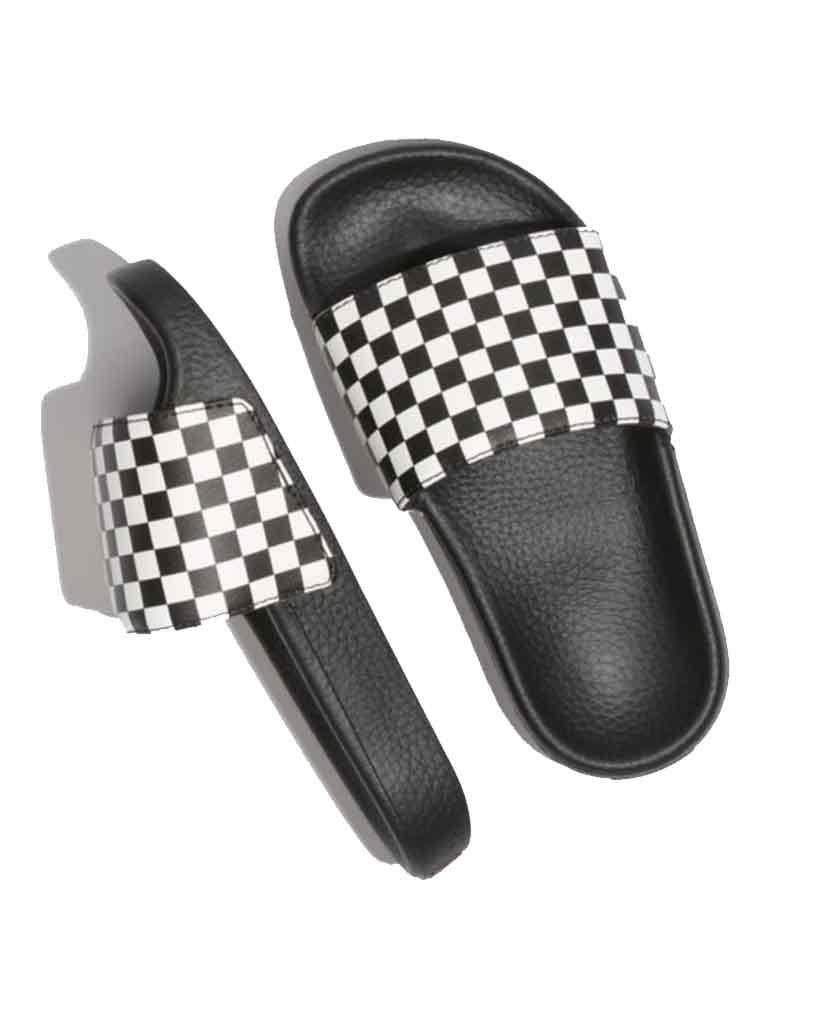 VANS SLIDE-ON JUNIOR CHECKERBOARD SANDELES