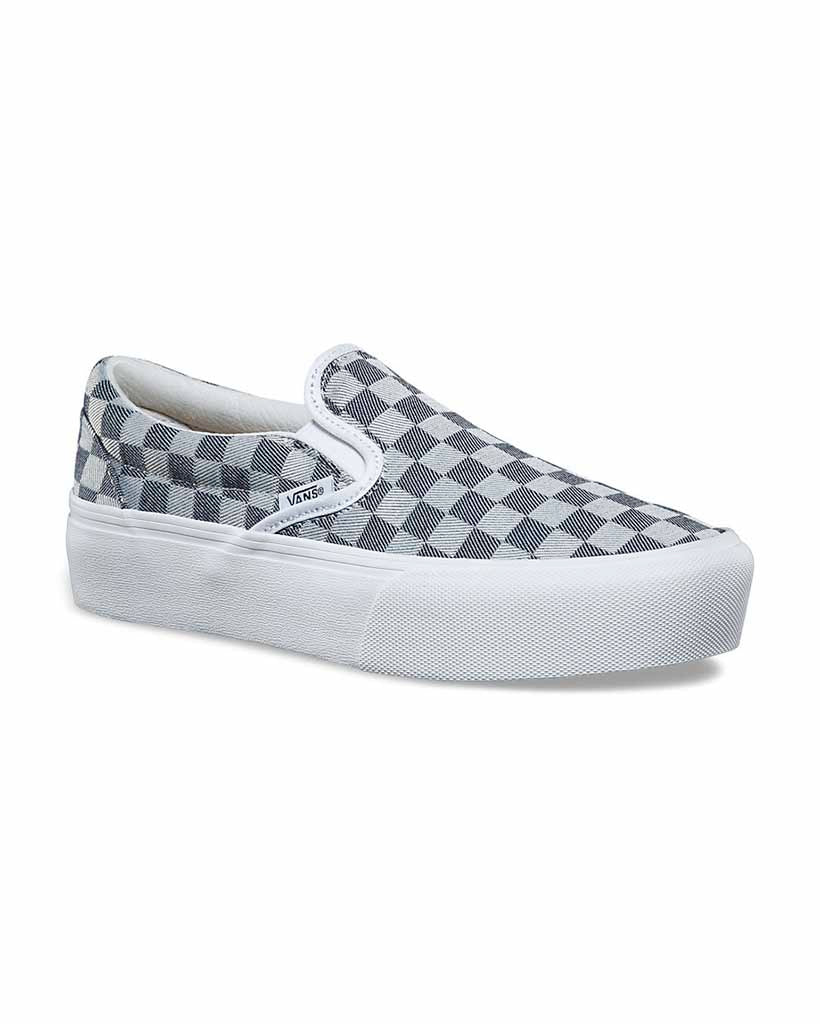 Slip-On Platform Shoes - Checkerboard