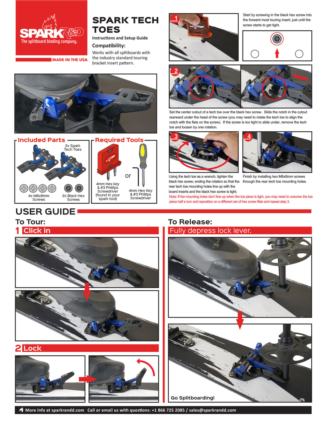 Tech Toes Split Hardboot Binding