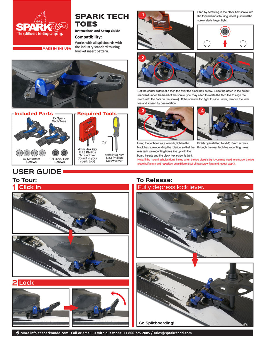 Tech Toes Split Hardboot Binding