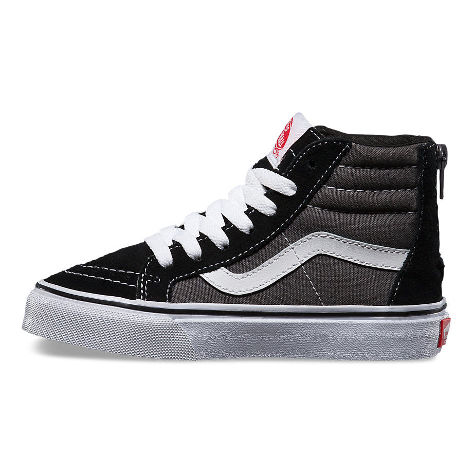 Kids Sk8-Hi Zip Shoes - Black/Charcoal - Boutique Adrenaline