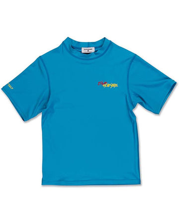 Ssl Kids Heavy Duty Loose Rashguard - Neon Blue