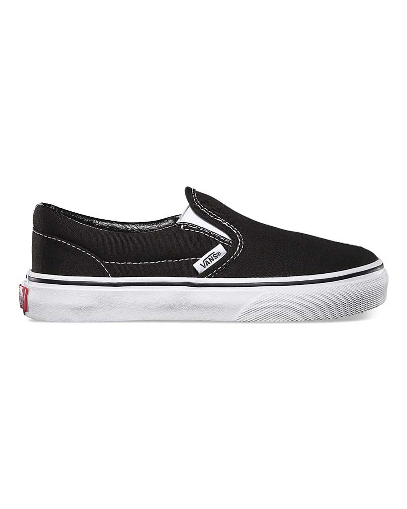 Kids Classic Slip-On Shoes - Black/True White